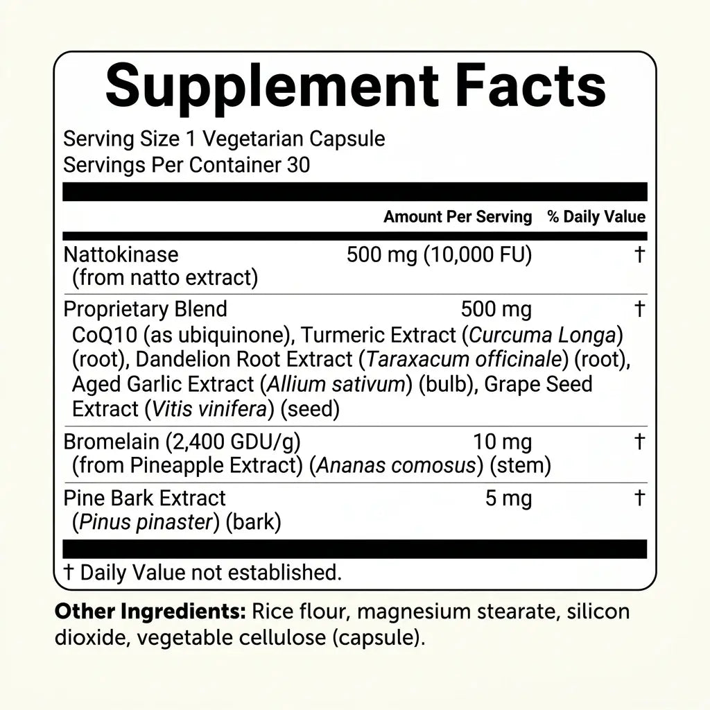Max Potency Nattokinase 10,000 FU — Circulation Support
