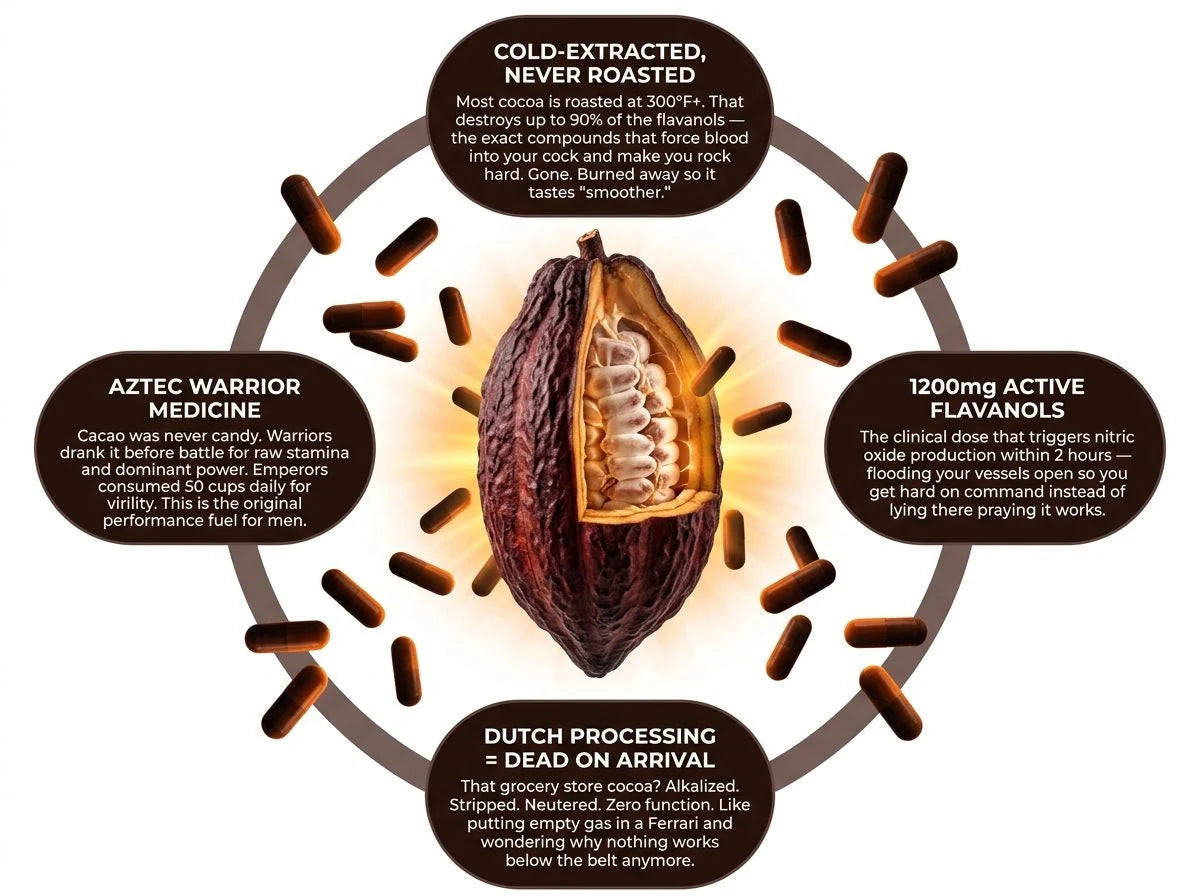 PrimeHealth Raw Cacao Capsules To Support Blood Flow And Male Vitality