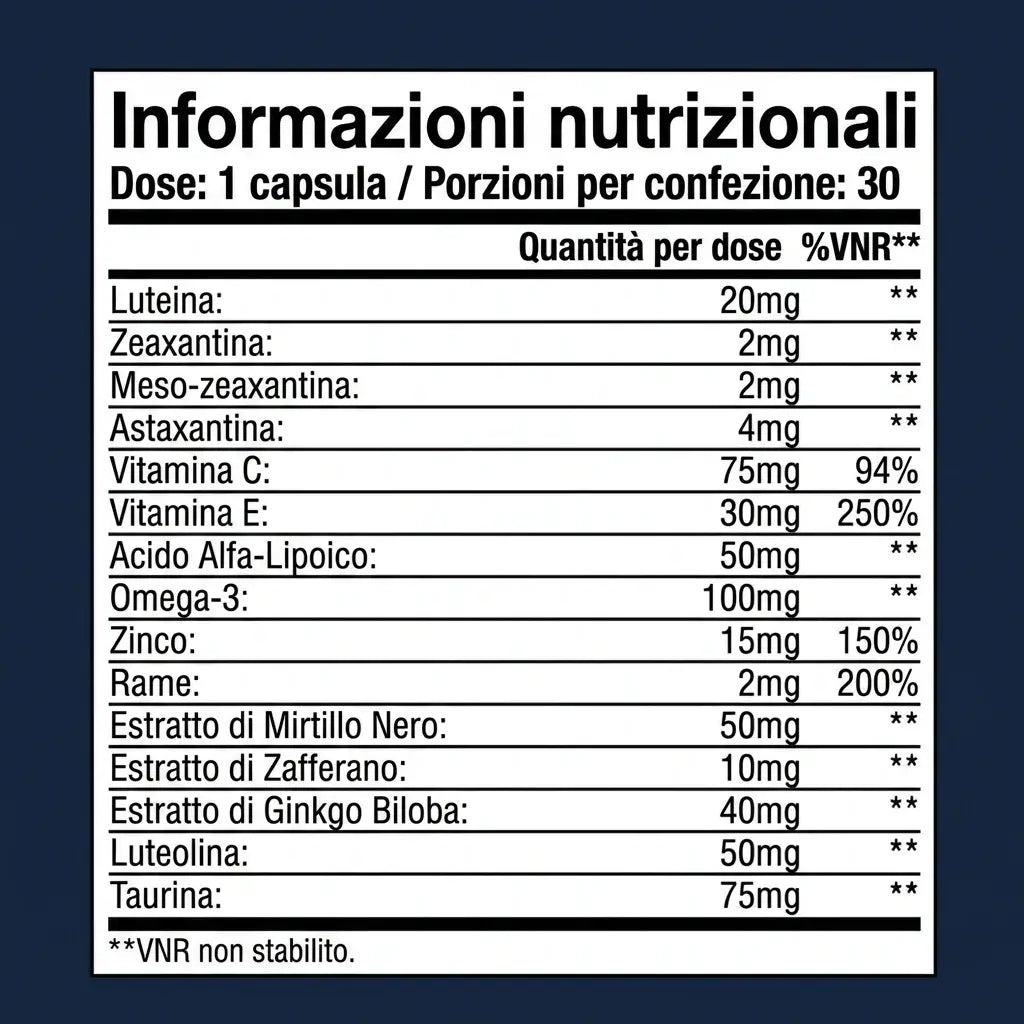 PrimeHealth Formula Avanzata per gli Occhi 15 in 1