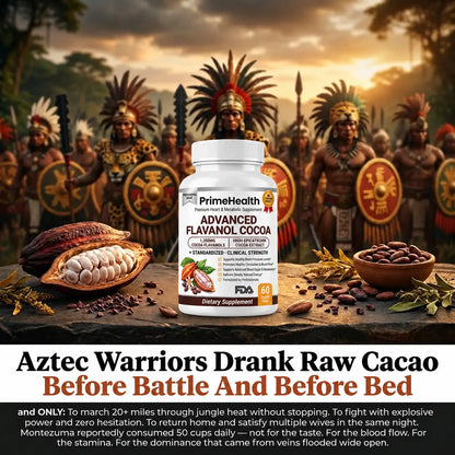 PrimeHealth Raw Cacao Capsules To Support Blood Flow And Male Vitality
