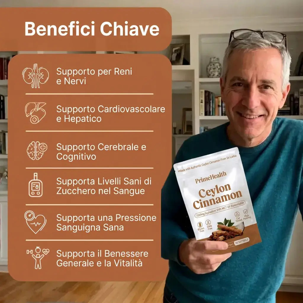 Cannella di Ceylon equivalente a 7200mg con Olio MCT