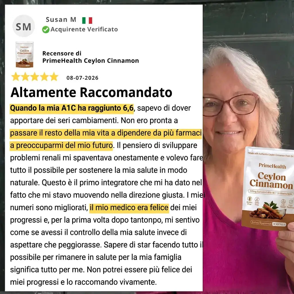 Cannella di Ceylon equivalente a 7200mg con Olio MCT
