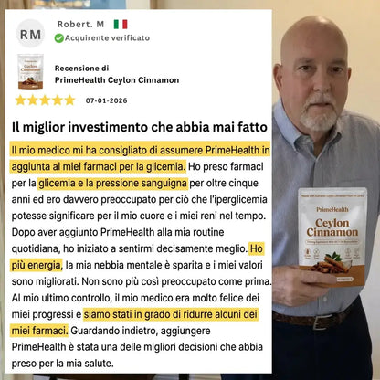 Cannella di Ceylon equivalente a 7200mg con Olio MCT