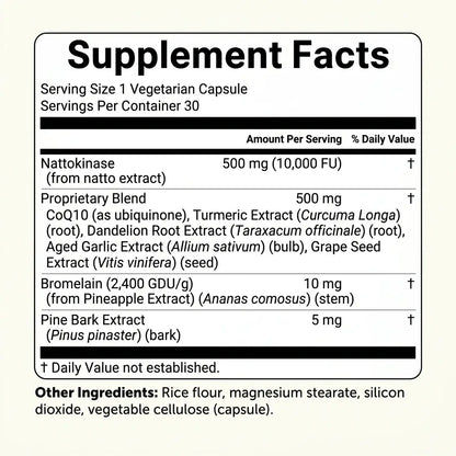 Max Potency Nattokinase 10,000 FU — Circulation Support