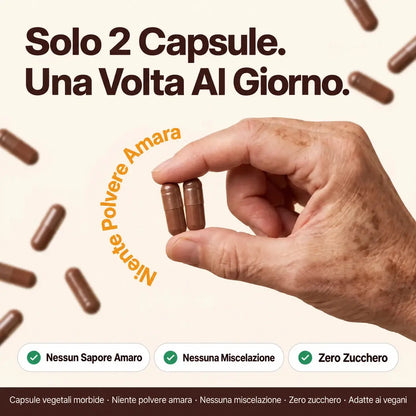 Capsule di Cacao Crudo PrimeHealth per Favorire la Circolazione Sanguigna e la Vitalità Maschile